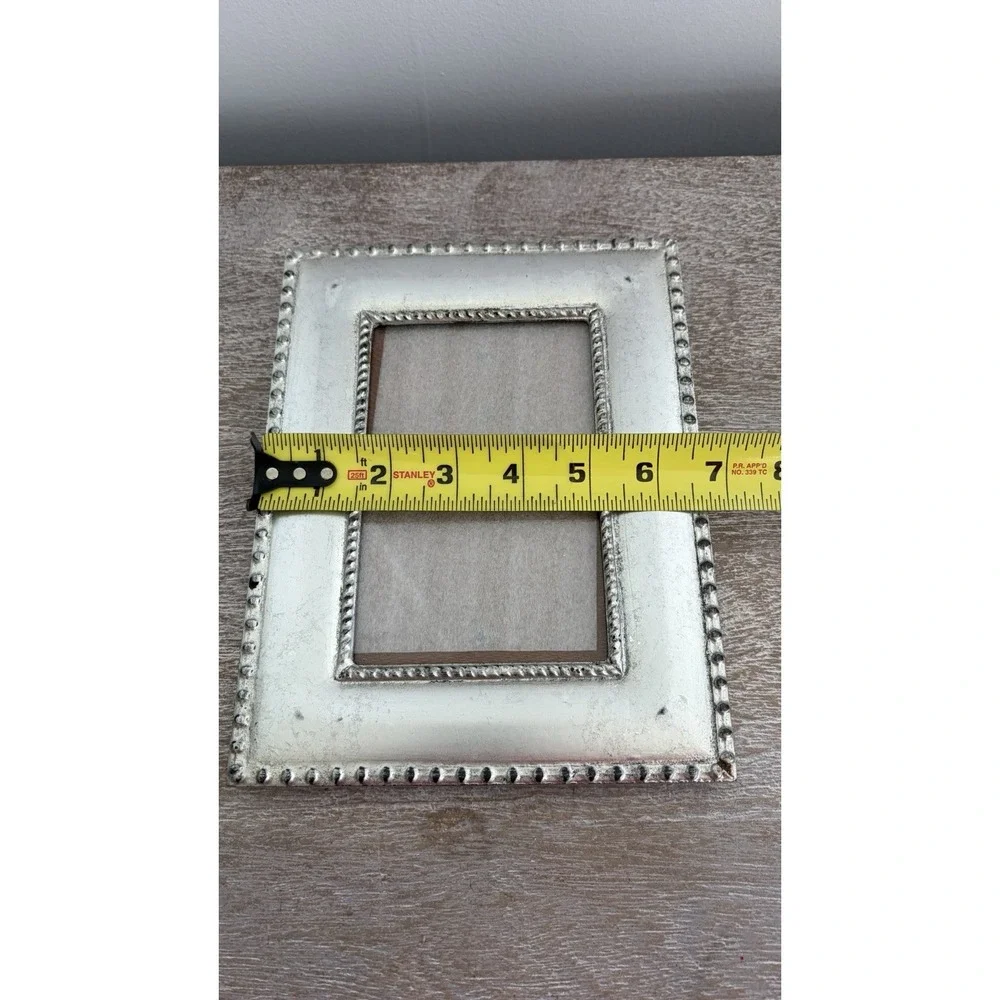 Set Of 2 Malden Silver Tone Picture Frames For 5x7 Photos Contemporary Classic